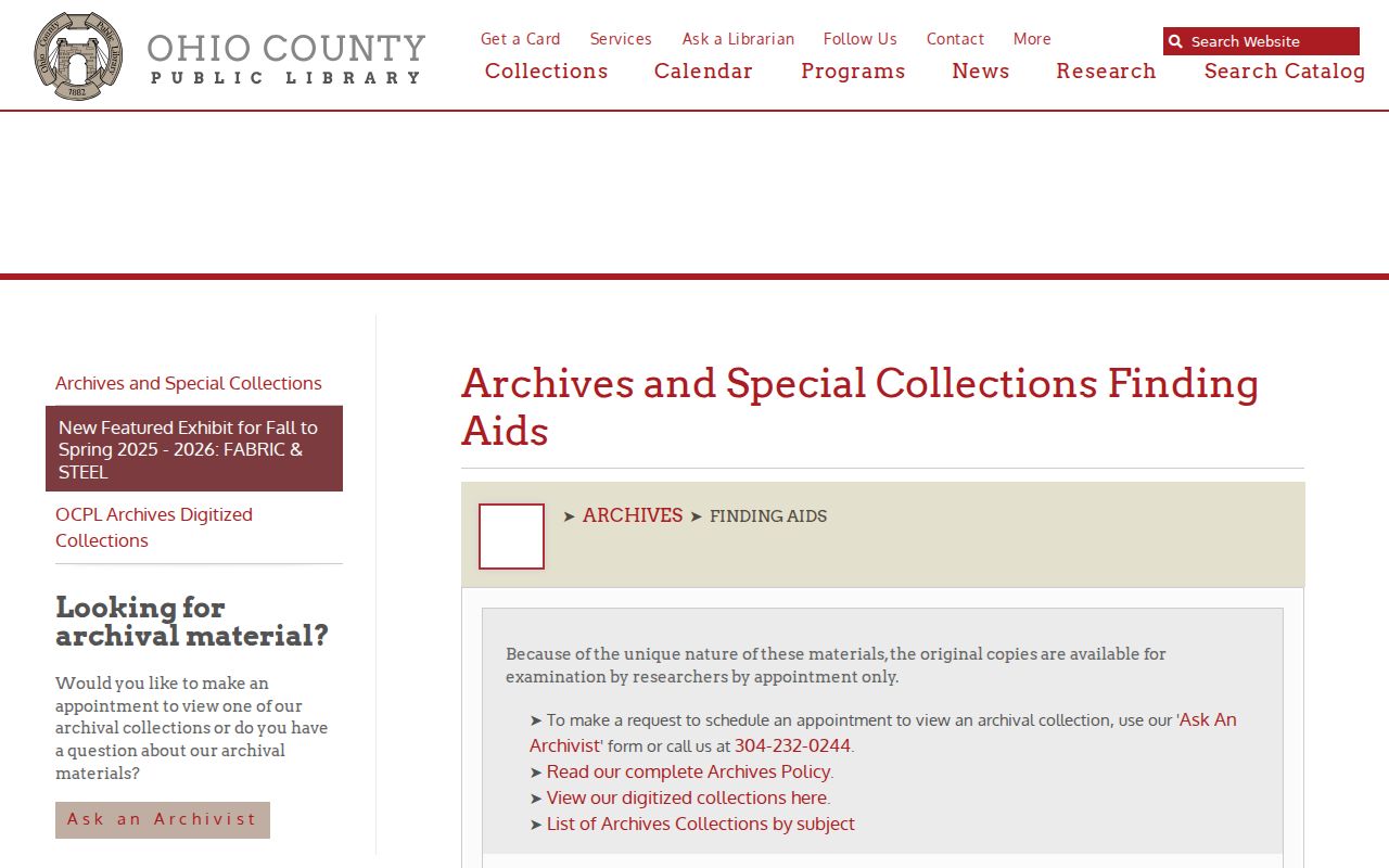 Wheeling city directory research through local archival finding aids