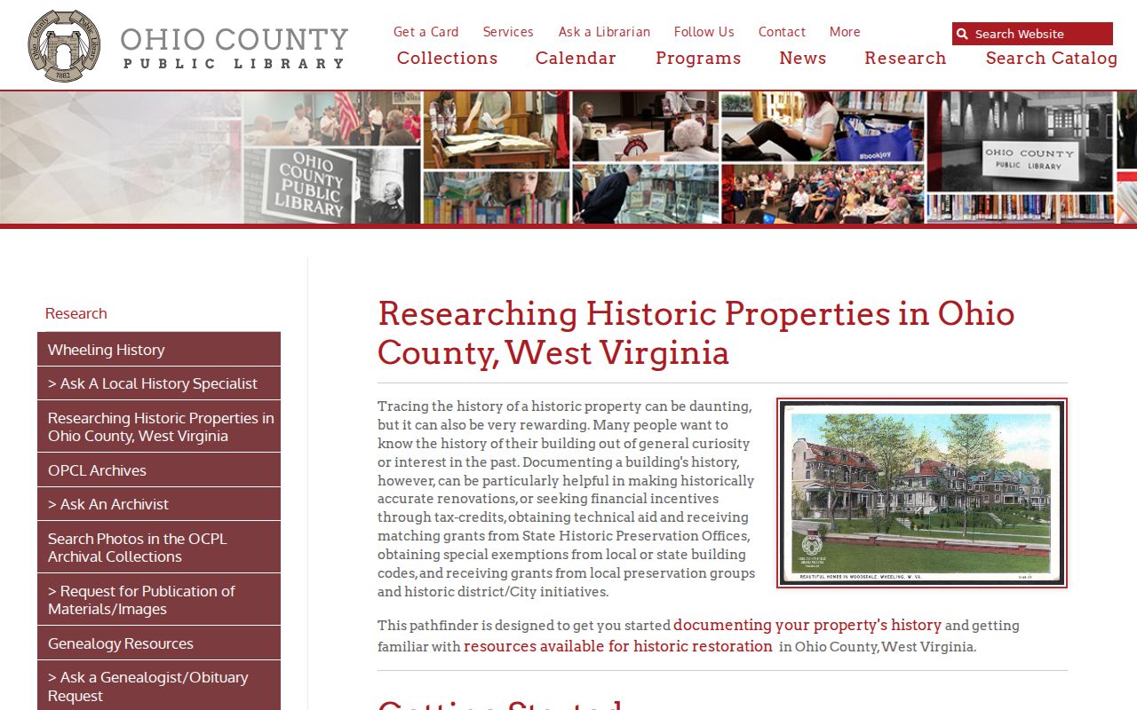 Wheeling residents directory historic property research guide